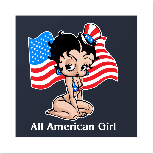 BETTY BOOP - 4th of jULY Wall Art by KERZILLA